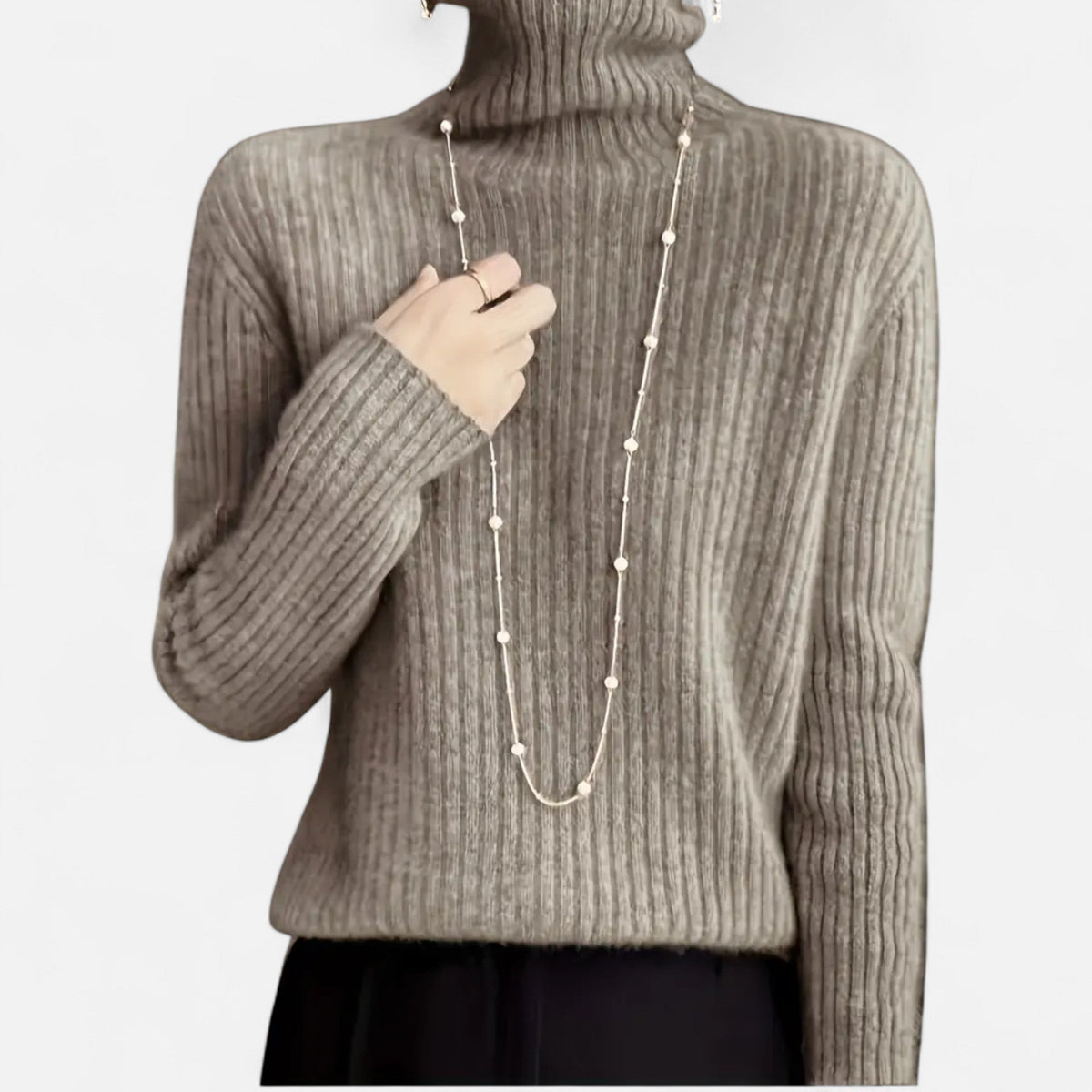 Hailey | Women's Thick Ribbed Turtleneck Sweater