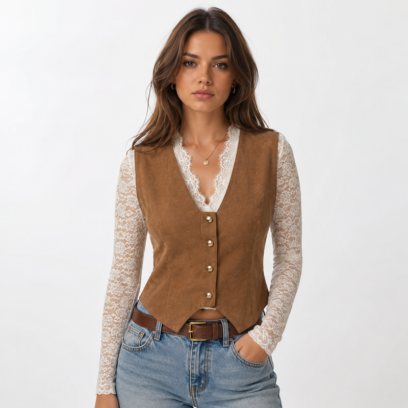 Claire | Women's Tailored Waistcoat – Fitted V-Neck Layer for Smart Casual Styling