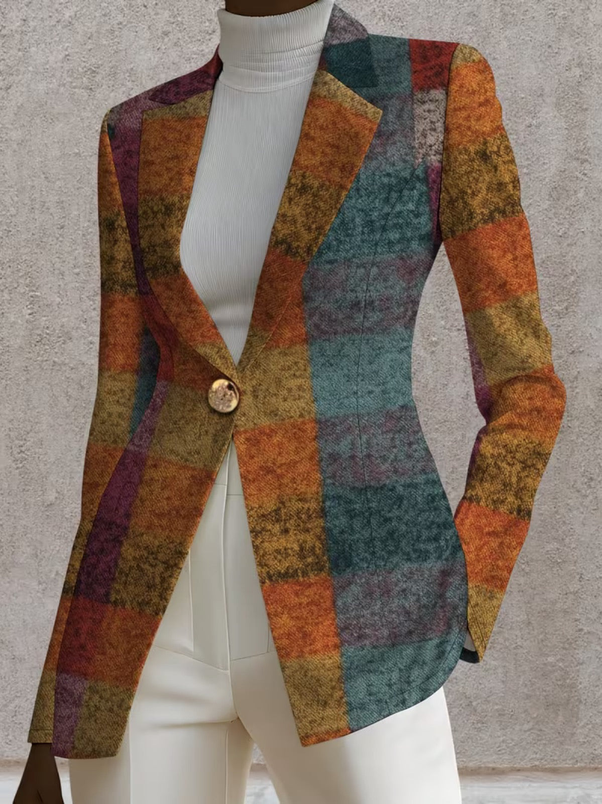 Daisy | Autumn Plaid Blazer