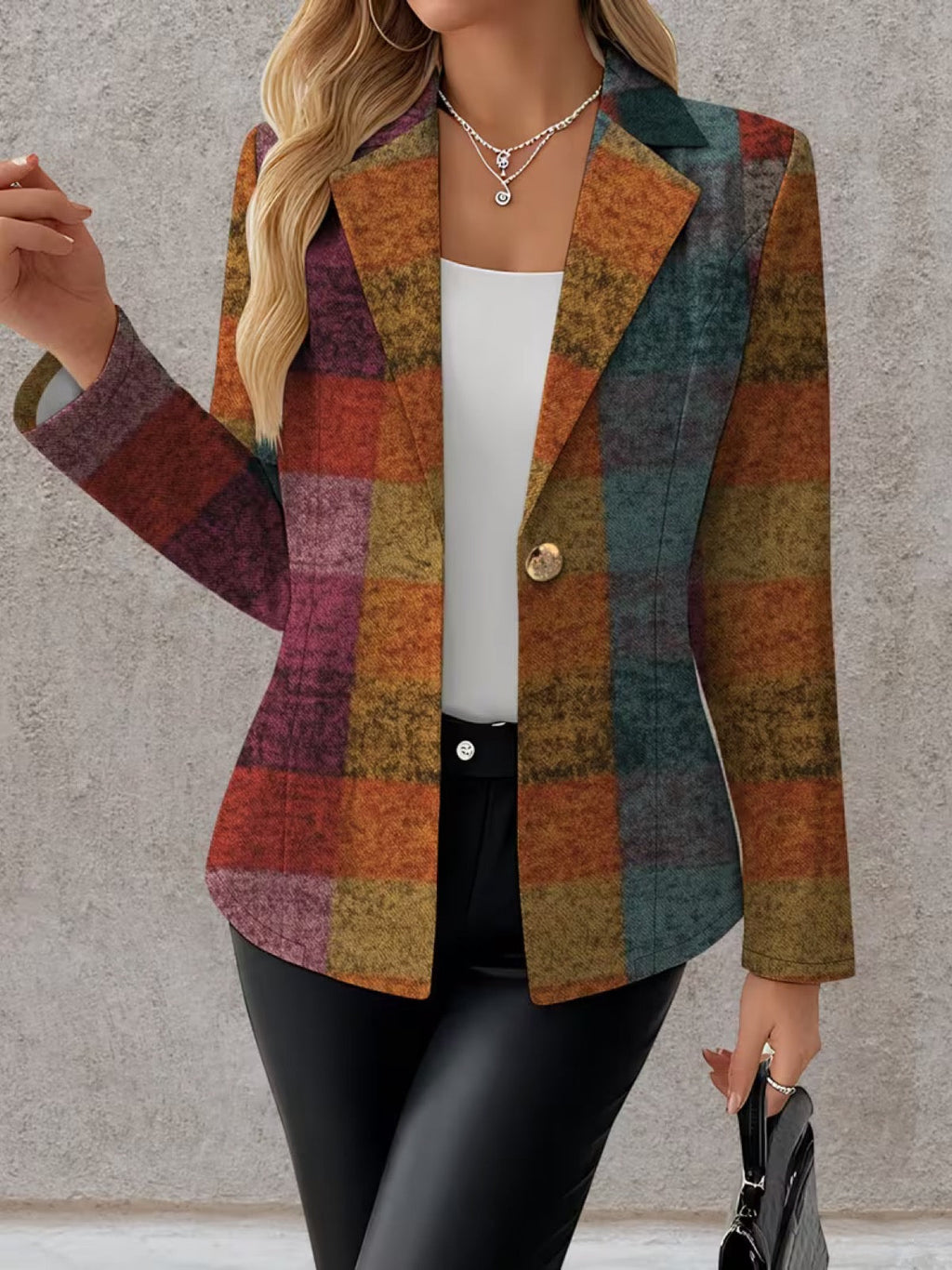 Daisy | Autumn Plaid Blazer