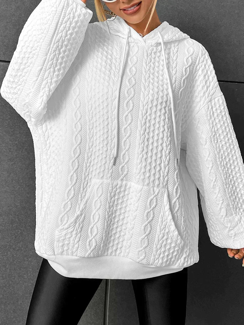 Eloise | Women's Oversized Hooded Sweater – Comfortable Relaxed Drawstring Casual Warm Everyday Hoodie