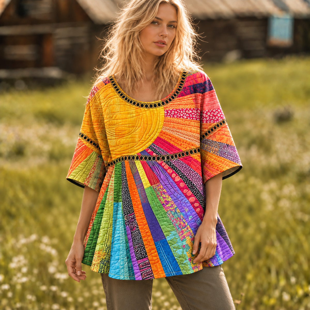 Autumn | Quilted Sunburst Tunic