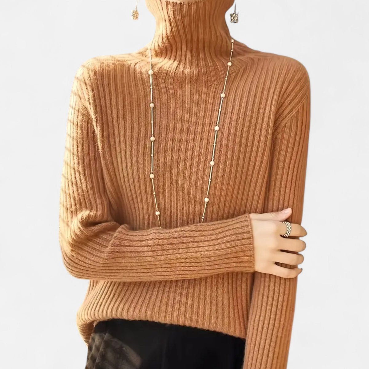 Hailey | Women's Thick Ribbed Turtleneck Sweater