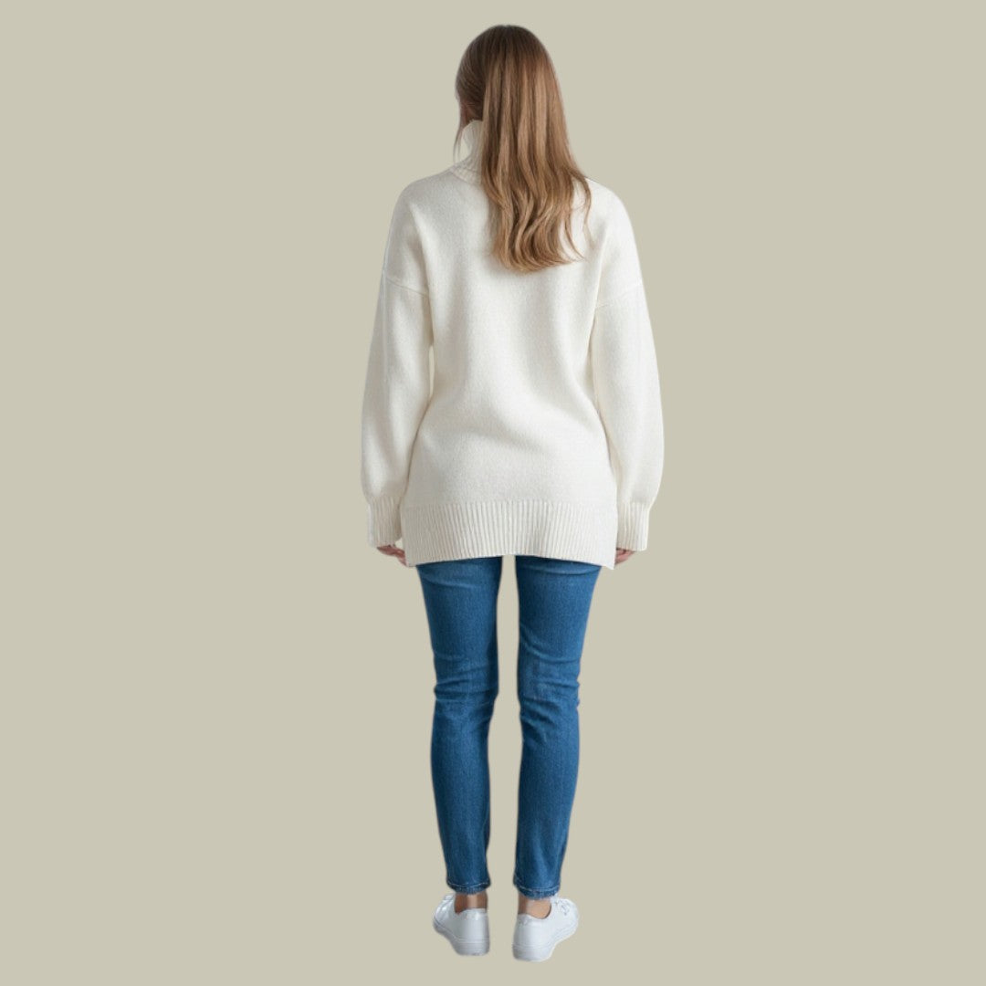 Lucille | Women's Relaxed Turtleneck Knit Sweater – Oversized Pullover for Winter