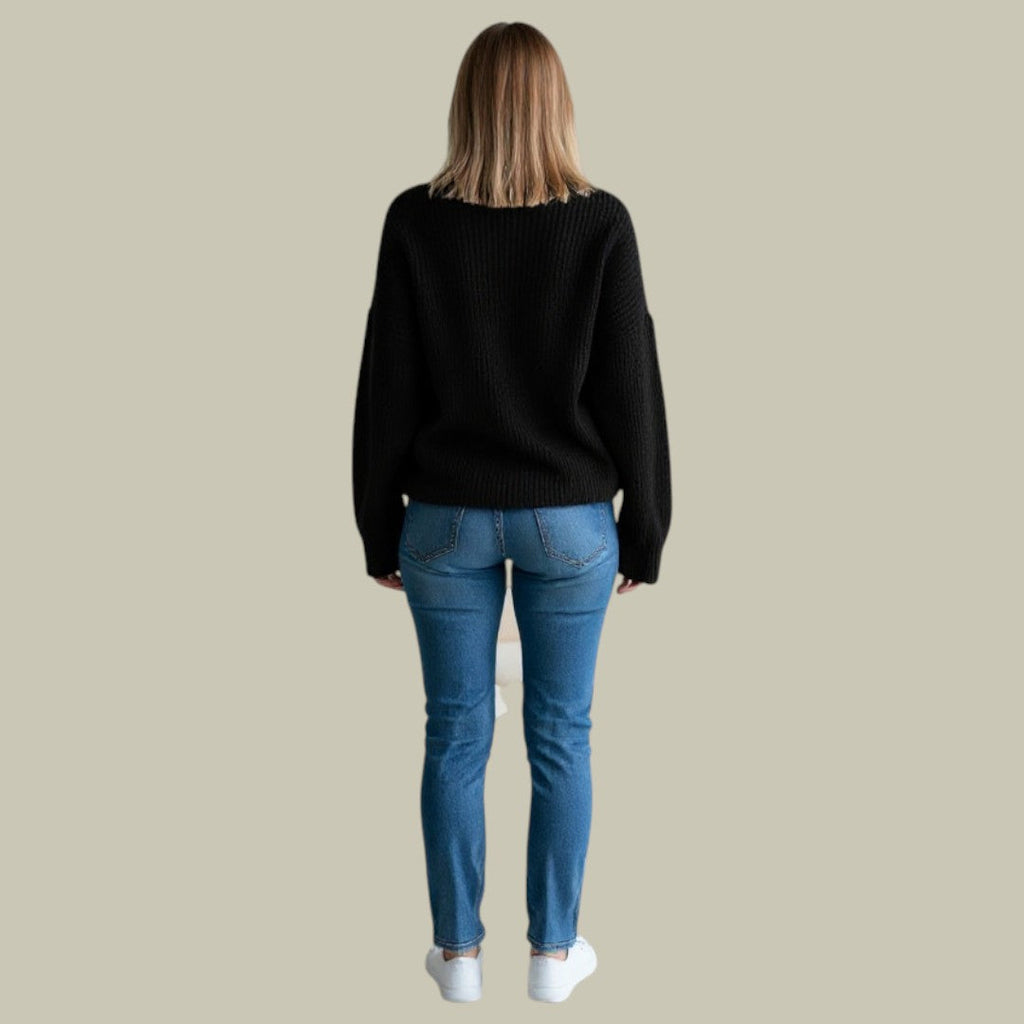 Lucille | Women's Relaxed Turtleneck Knit Sweater – Oversized Pullover for Winter