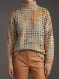 Freya | Autumn Grid Turtleneck