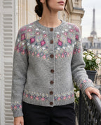 Adeline | Women's Fair Isle Yoke Cardigan