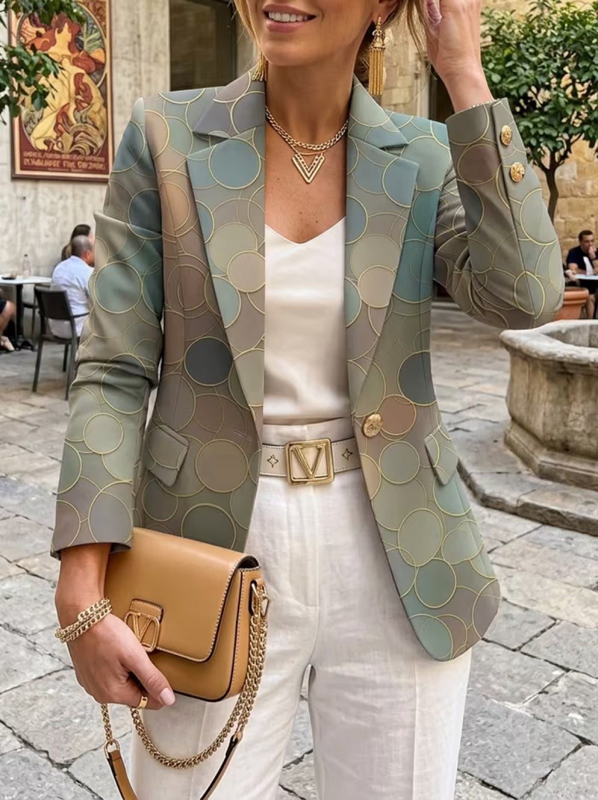 Monica | Dot Mosaic Blazer