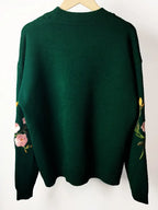 Kelly | Women's Embroidered Crew-Neck Knitted Sweater – Warm Relaxed Long-Sleeve Layer for Casual Everyday Wear Smart Autumn Outfits and Winter Seasonal Styling