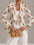 June | Nutcracker Print Blazer