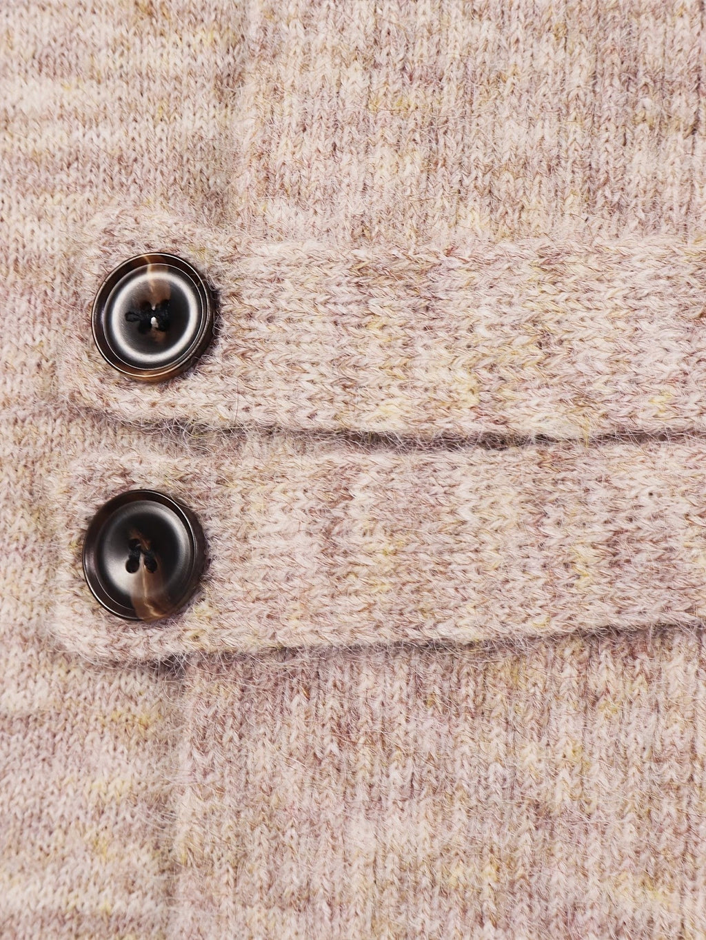 Abigail | Oatmeal Ribbed Knit Button-Tab Cardigan