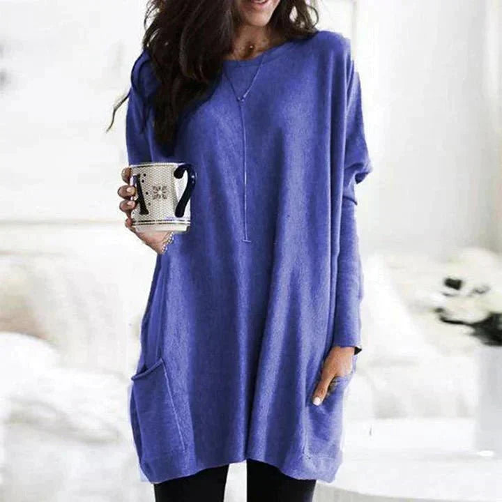 Ida | Women's Casual T-Shirt With Pockets – Comfortable Breathable Soft Stylish Everyday Relaxed Fit