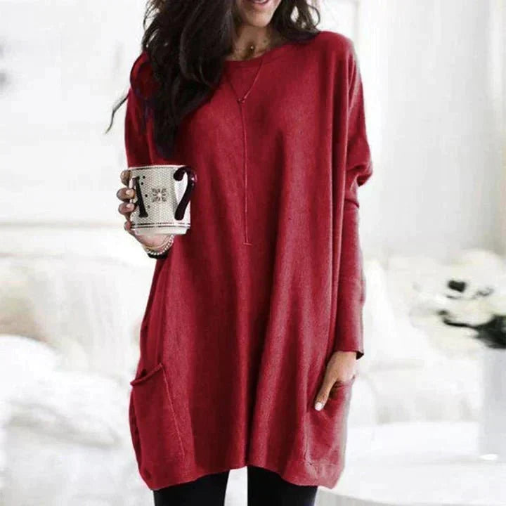 Ida | Women's Casual T-Shirt With Pockets – Comfortable Breathable Soft Stylish Everyday Relaxed Fit
