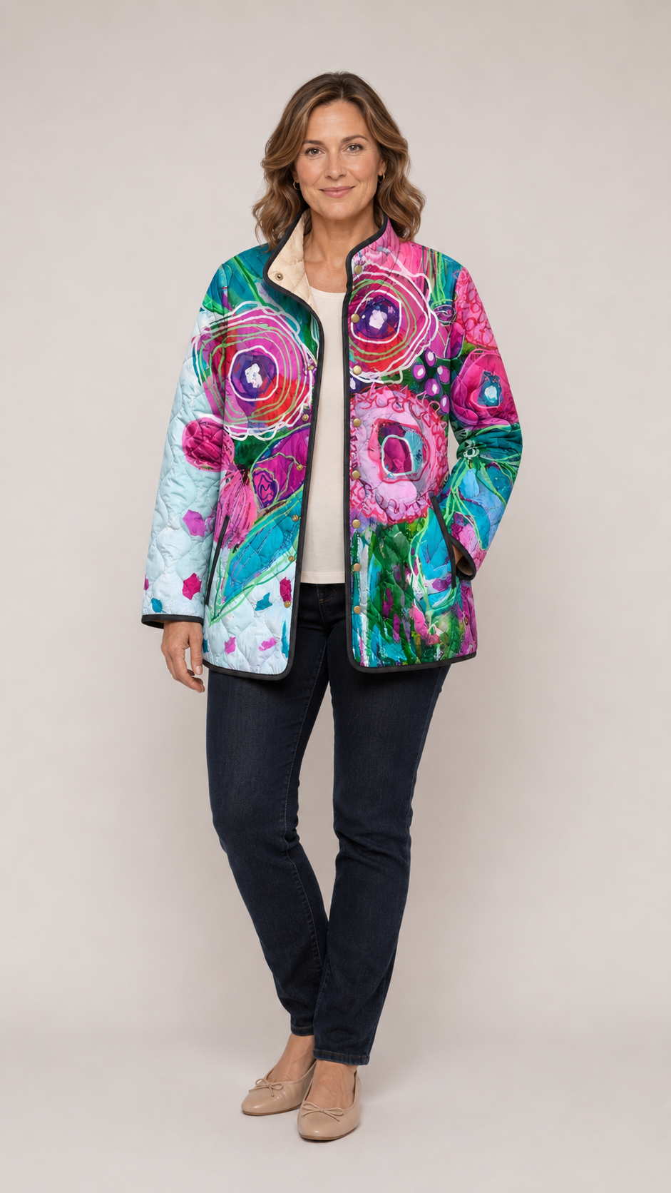 Cora | Elegant Floral Pattern Jacket
