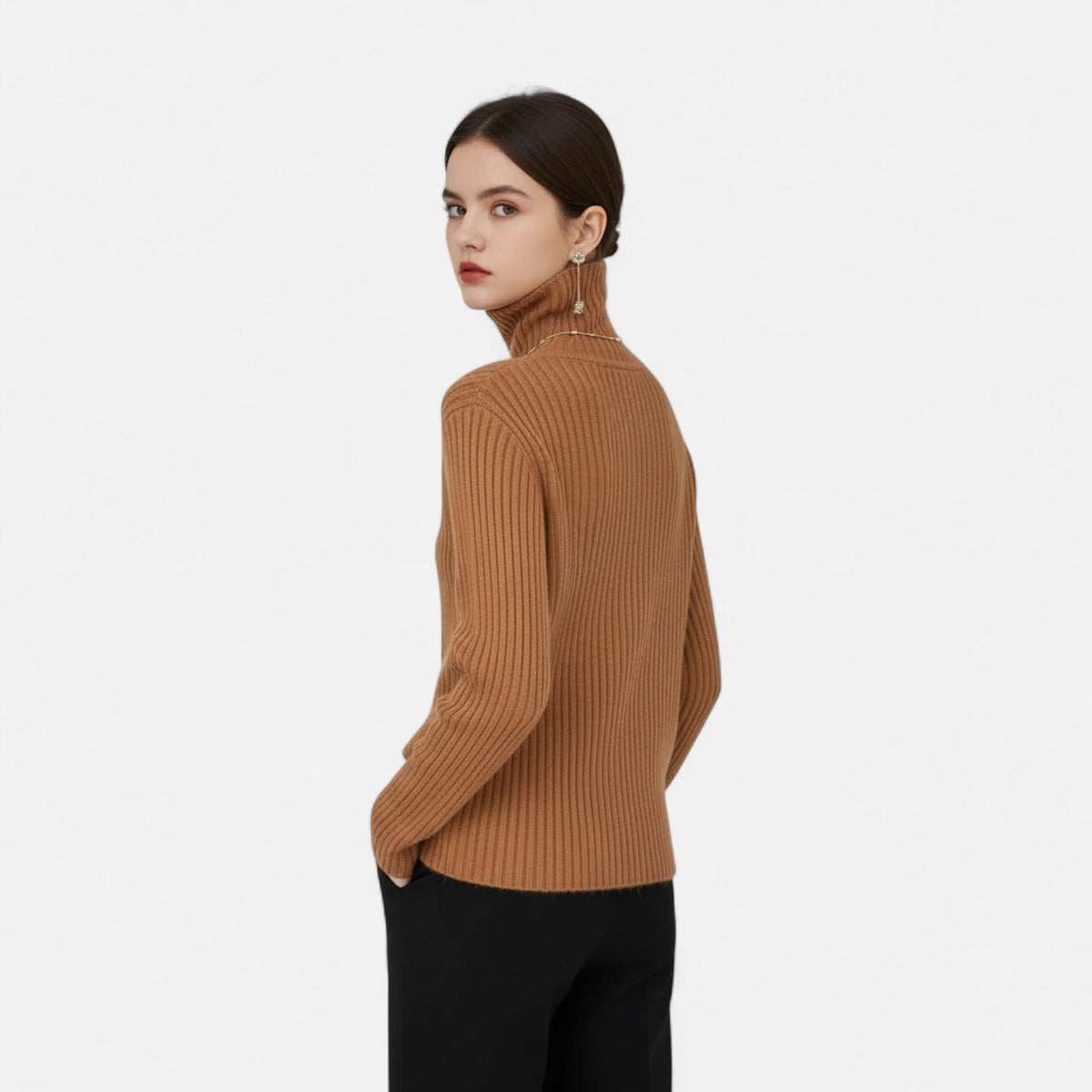 Hailey | Women's Thick Ribbed Turtleneck Sweater