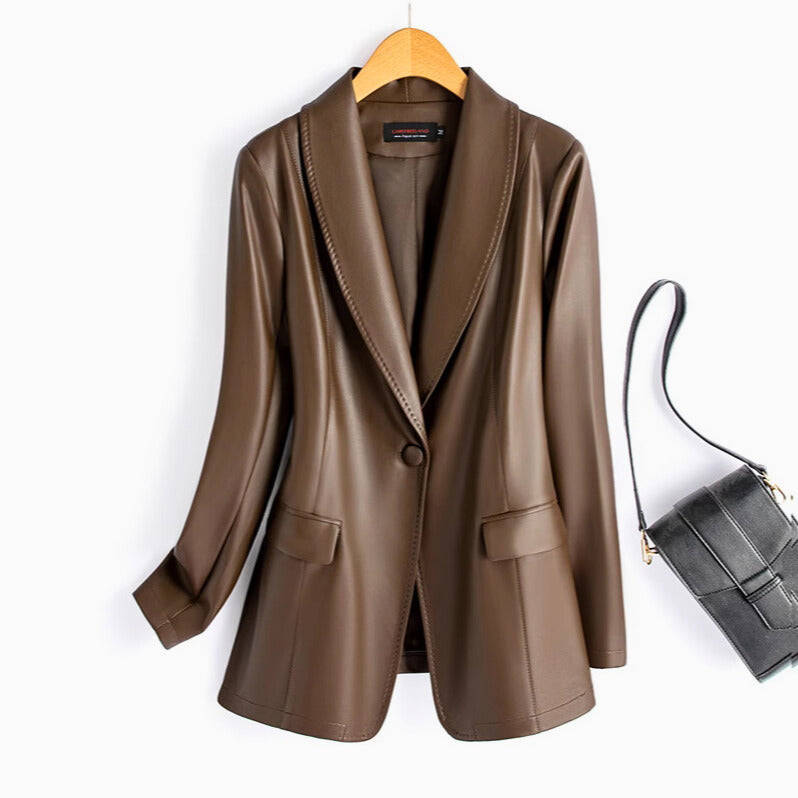 Jessica | Leather Blazer
