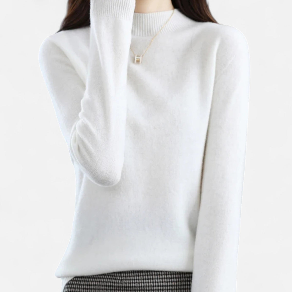 Jacqueline | Women's Pure Wool Half-Neck Sweater
