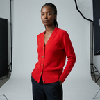 Angela | Women's V Neck Knit Cardigan Button Front Autumn Style