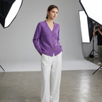 Angela | Women's V Neck Knit Cardigan Button Front Autumn Style