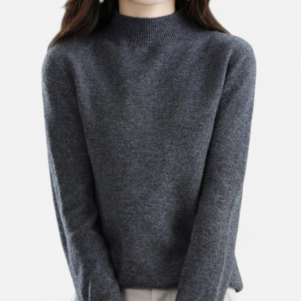 Jacqueline | Women's Pure Wool Half-Neck Sweater