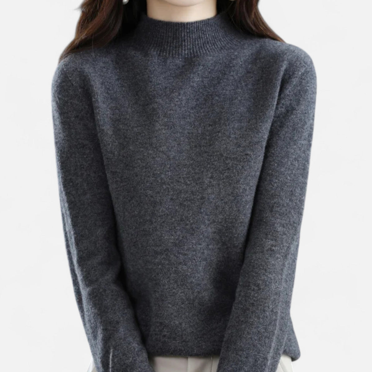 Jacqueline | Women's Pure Wool Half-Neck Sweater