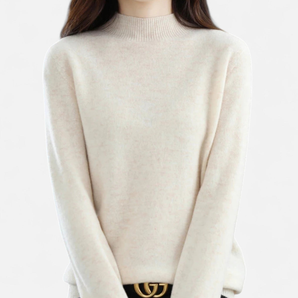 Jacqueline | Women's Pure Wool Half-Neck Sweater