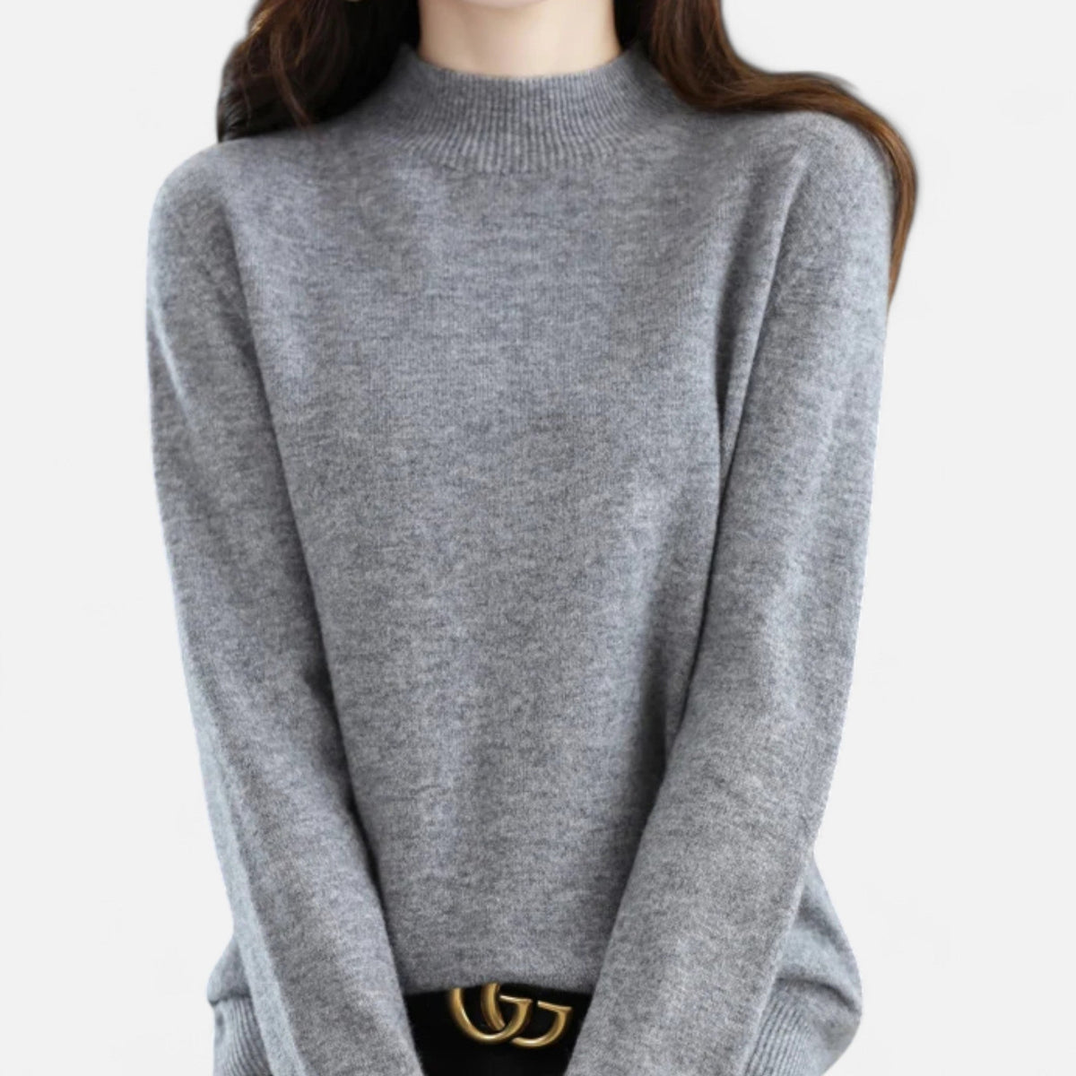 Jacqueline | Women's Pure Wool Half-Neck Sweater
