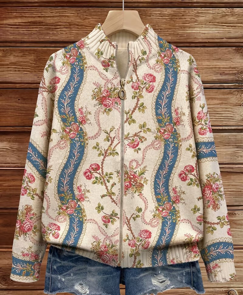 Xanthe | Climbing Rose Ribbon Cardigan