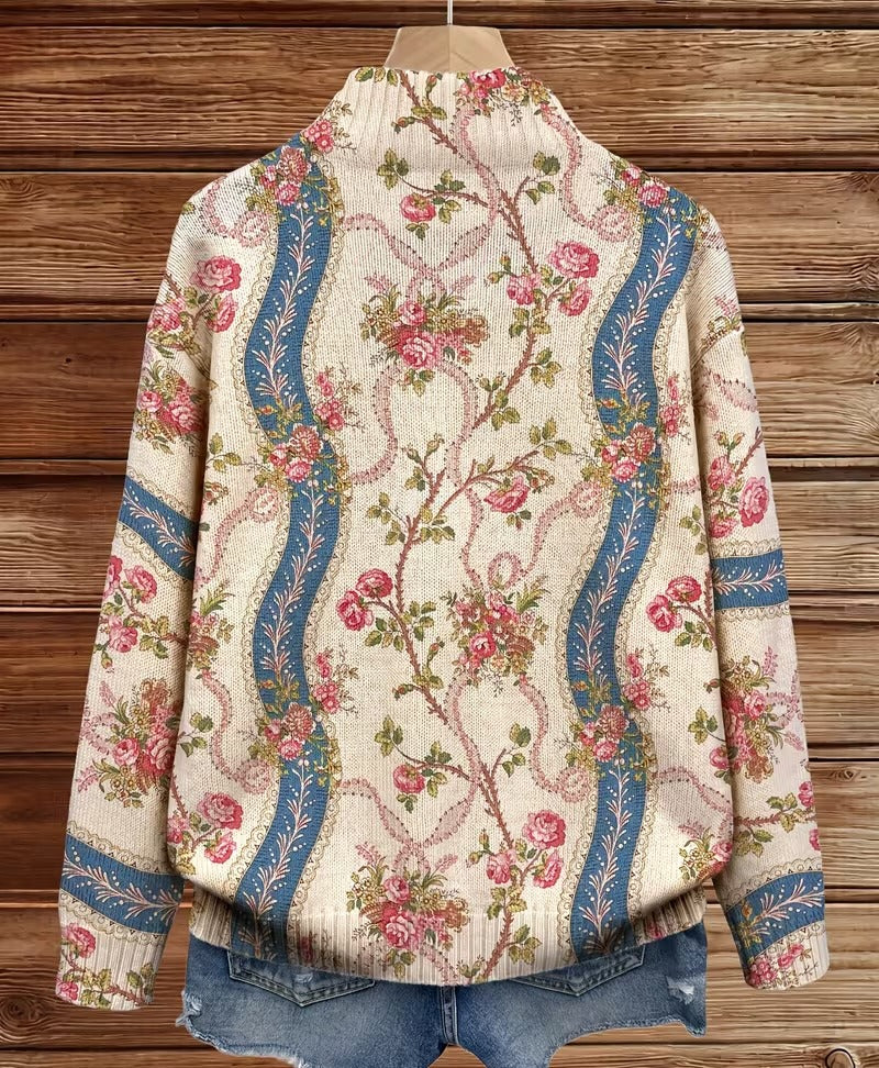 Xanthe | Climbing Rose Ribbon Cardigan