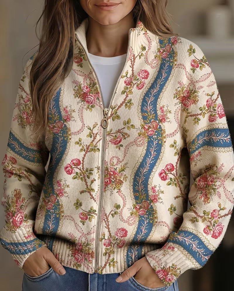 Xanthe | Climbing Rose Ribbon Cardigan