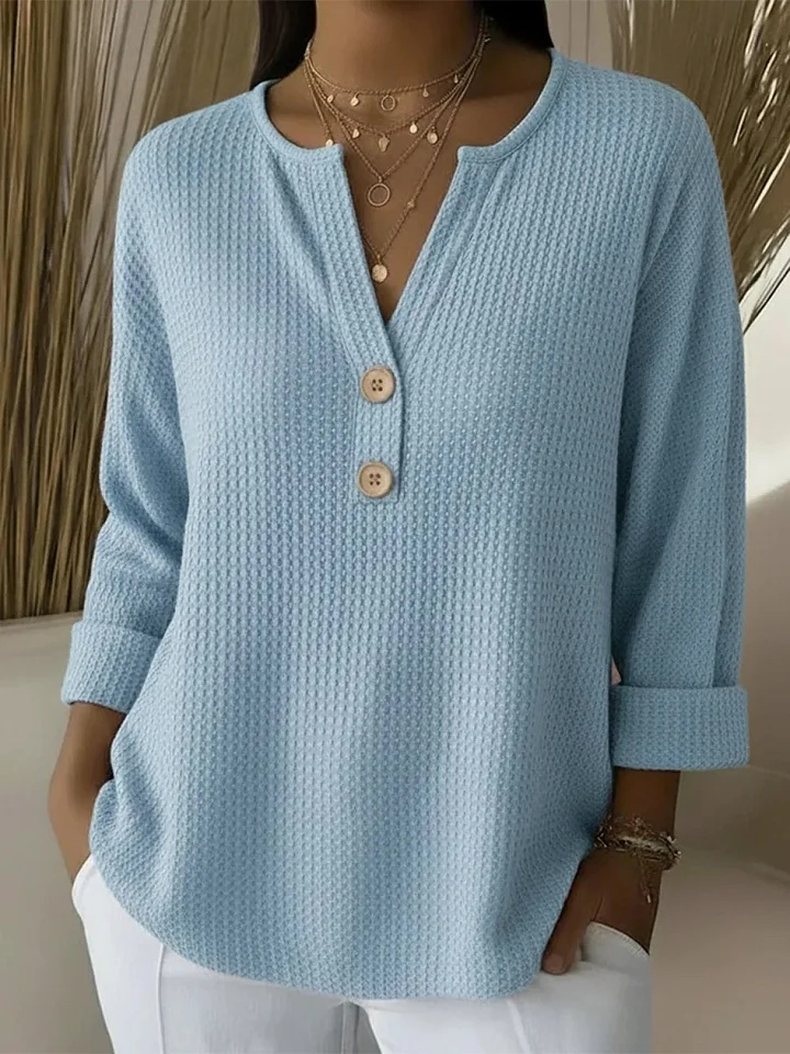Sandra | Henley Button Top