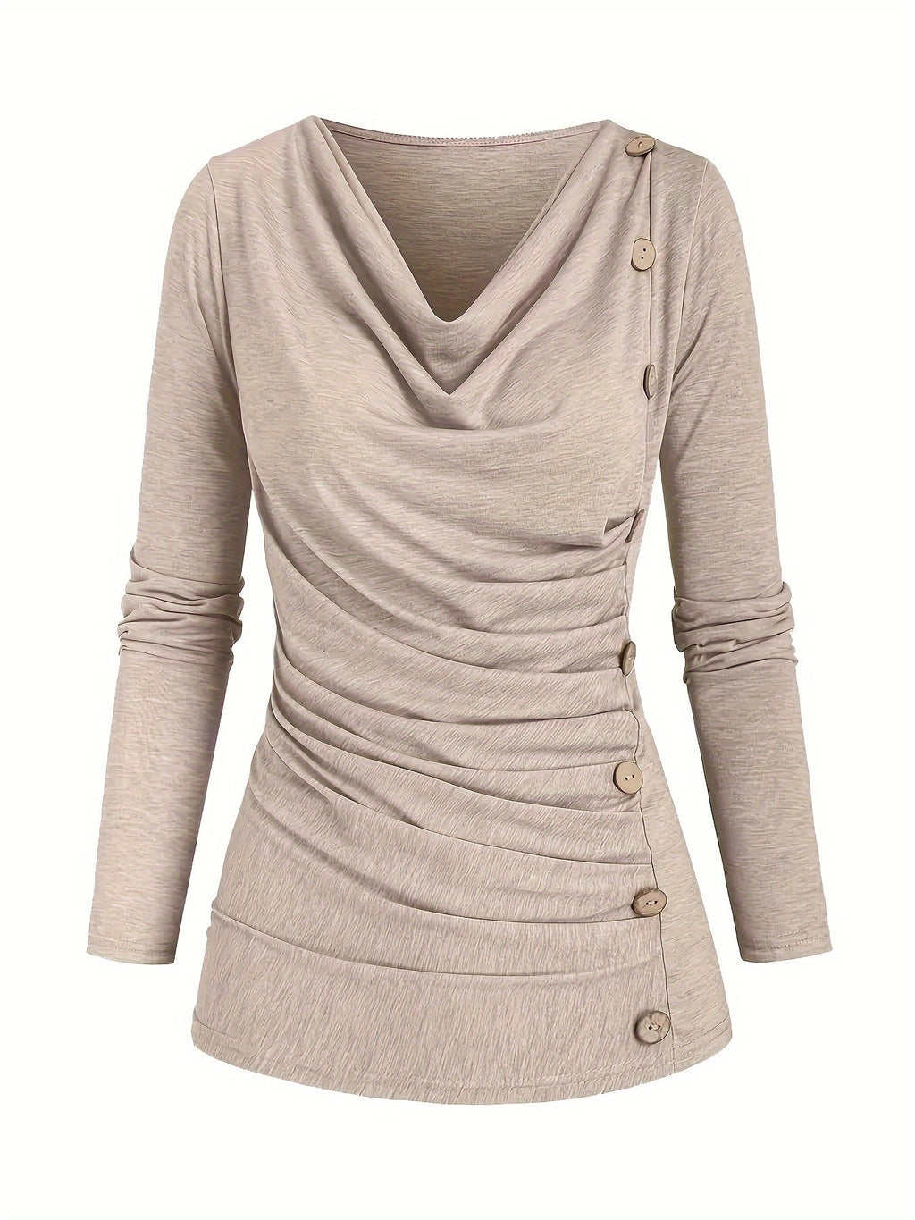 Alison | Women's Casual Knitted Top with Turtleneck and Ruffle Details Trendy Everyday Wear Lightweight Comfort