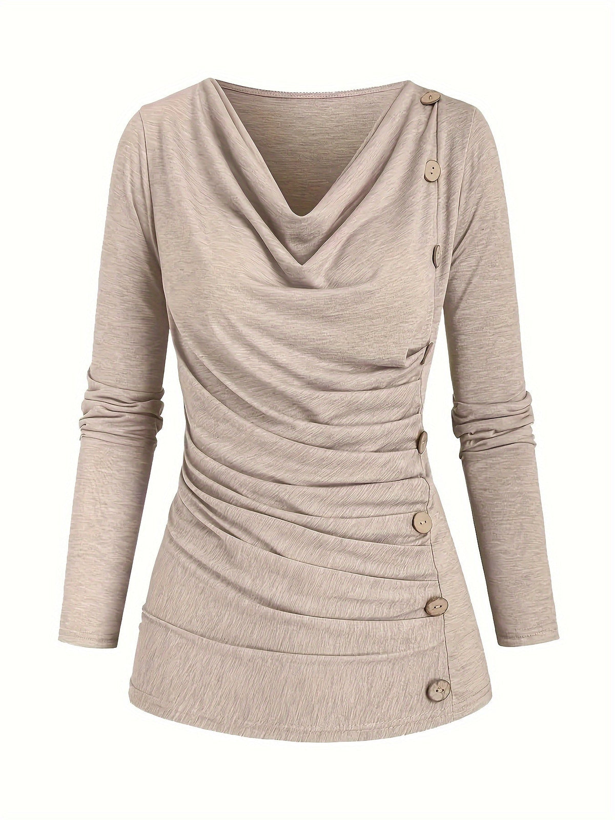 Alison | Women's Casual Knitted Top with Turtleneck and Ruffle Details Trendy Everyday Wear Lightweight Comfort
