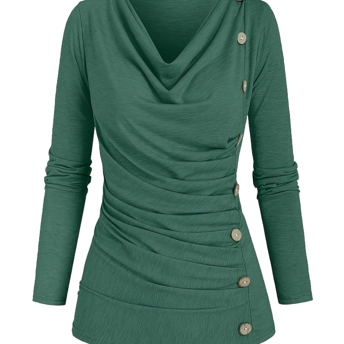 Alison | Women's Casual Knitted Top with Turtleneck and Ruffle Details Trendy Everyday Wear Lightweight Comfort