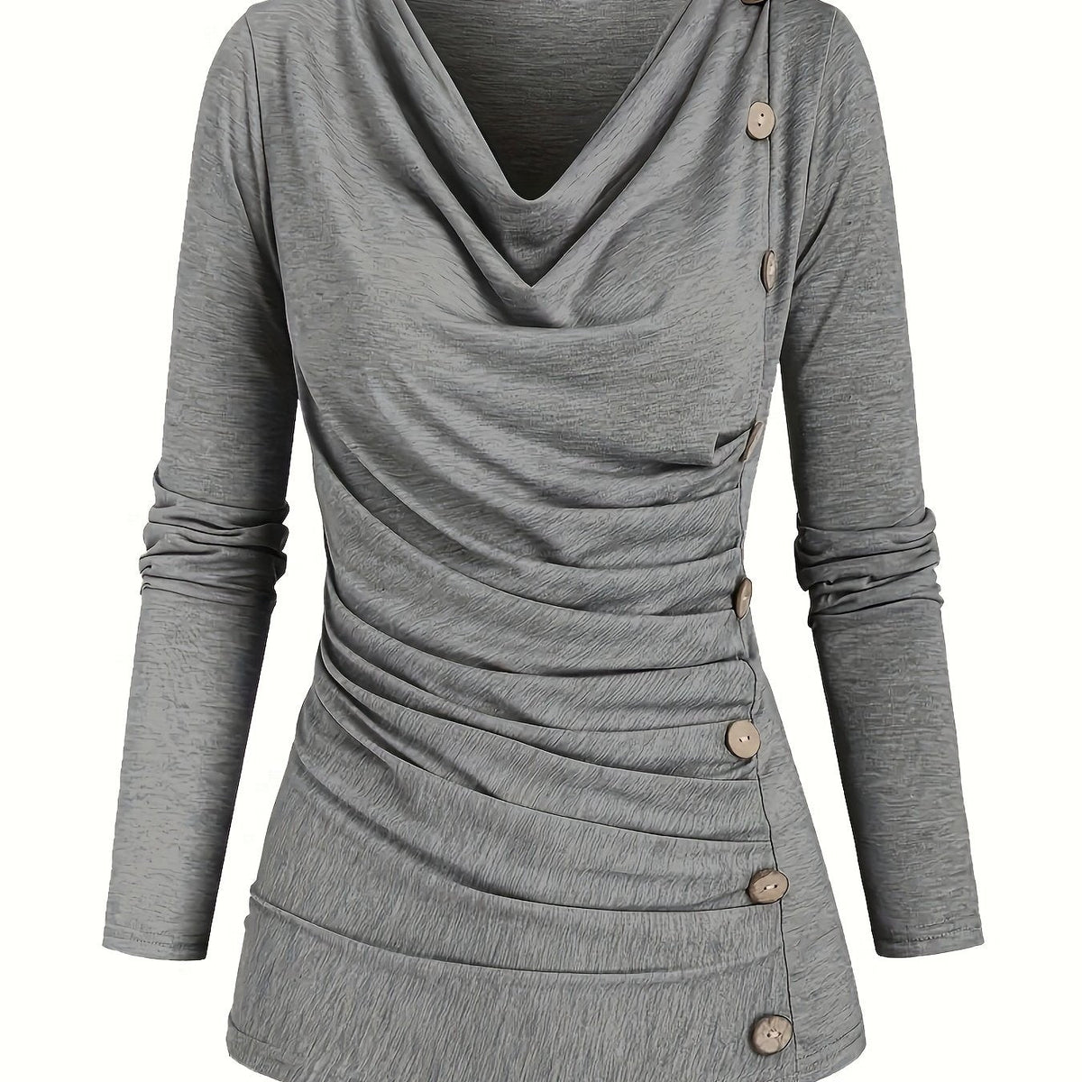 Alison | Women's Casual Knitted Top with Turtleneck and Ruffle Details Trendy Everyday Wear Lightweight Comfort