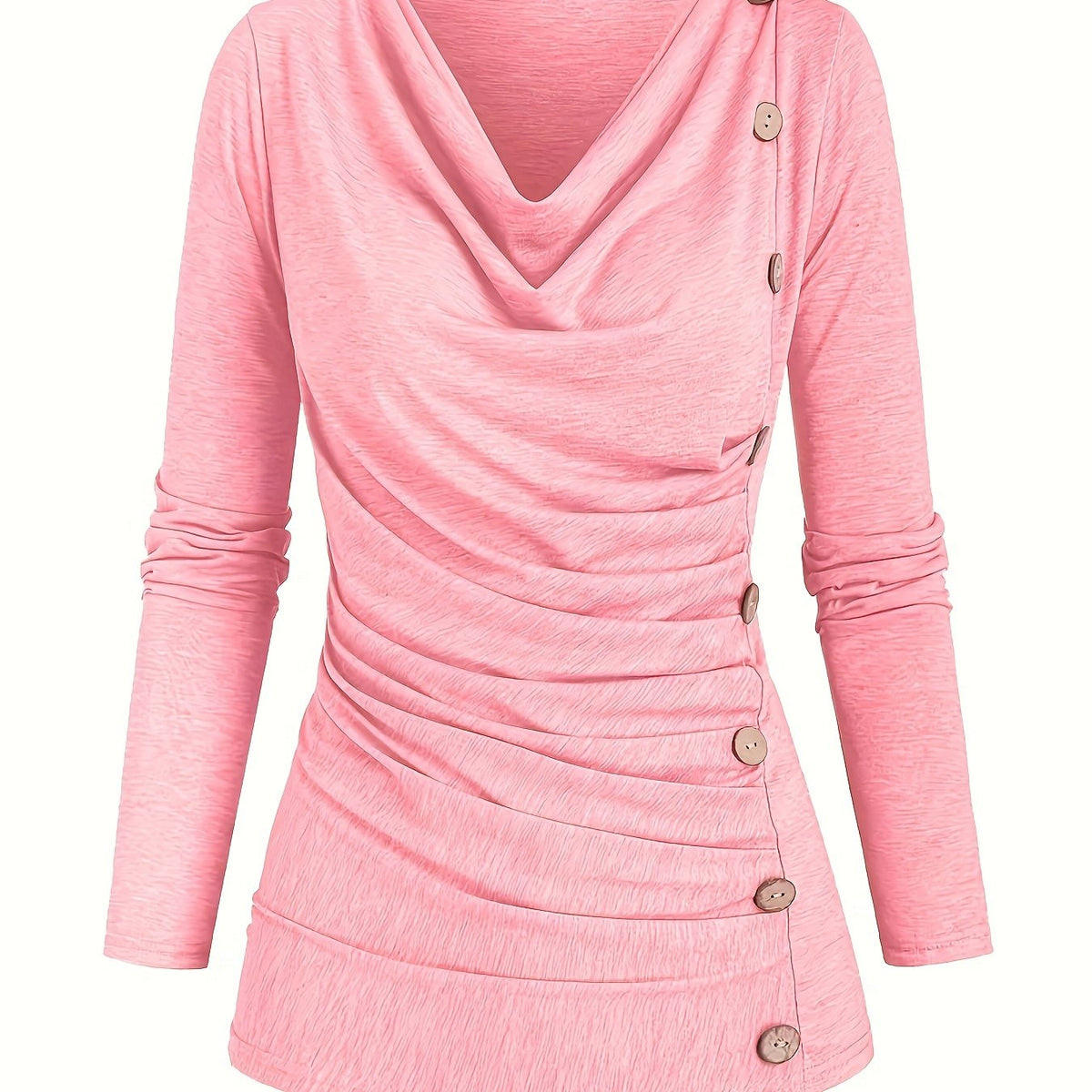 Alison | Women's Casual Knitted Top with Turtleneck and Ruffle Details Trendy Everyday Wear Lightweight Comfort