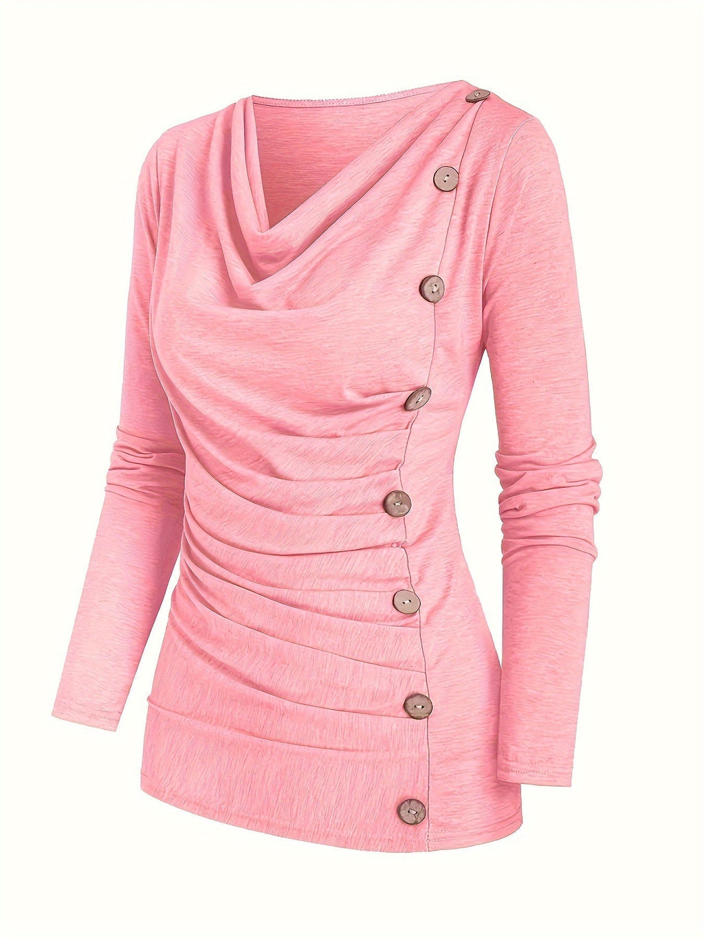 Alison | Women's Casual Knitted Top with Turtleneck and Ruffle Details Trendy Everyday Wear Lightweight Comfort