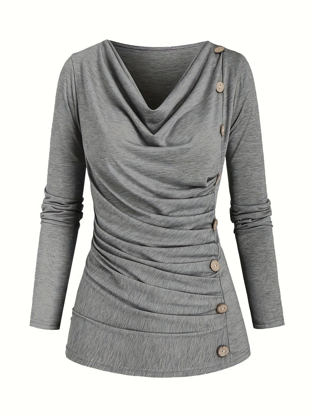 Alison | Women's Casual Knitted Top with Turtleneck and Ruffle Details Trendy Everyday Wear Lightweight Comfort