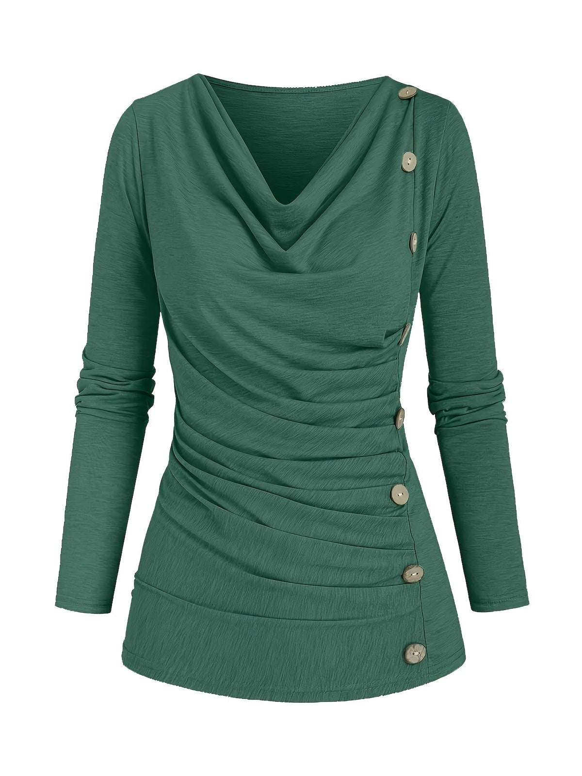 Alison | Women's Casual Knitted Top with Turtleneck and Ruffle Details Trendy Everyday Wear Lightweight Comfort
