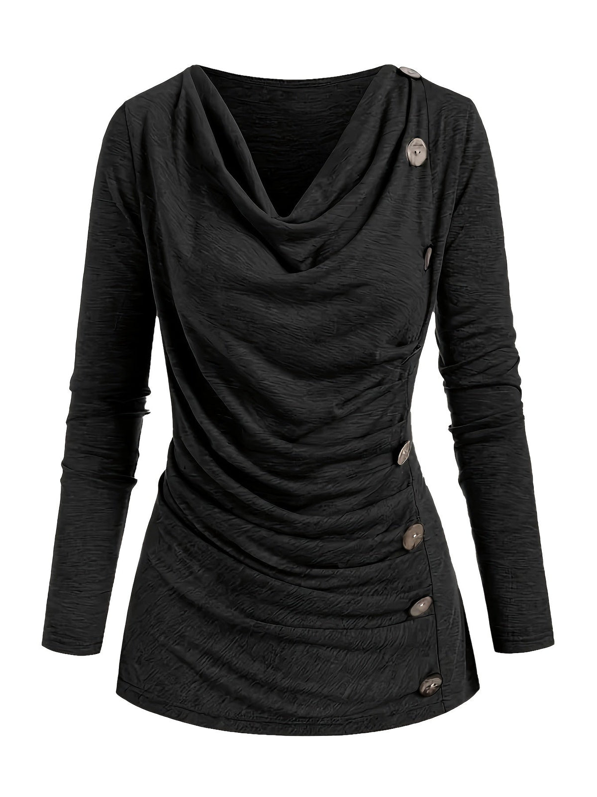 Alison | Women's Casual Knitted Top with Turtleneck and Ruffle Details Trendy Everyday Wear Lightweight Comfort