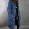 Jean | Women's Long Cable Knit Cardigan – Chunky Hooded Winter Layer with Pockets
