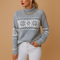 Claire | Women's Wool-Blend Turtleneck Knitted Sweater – Warm Printed Layer for Winter Casual Wear