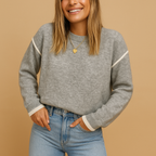 Nora | Women's Wrinkle-Resistant Crew Neck Knit Sweater – Soft Long Sleeve Layer for Cool-Season Everyday Styling