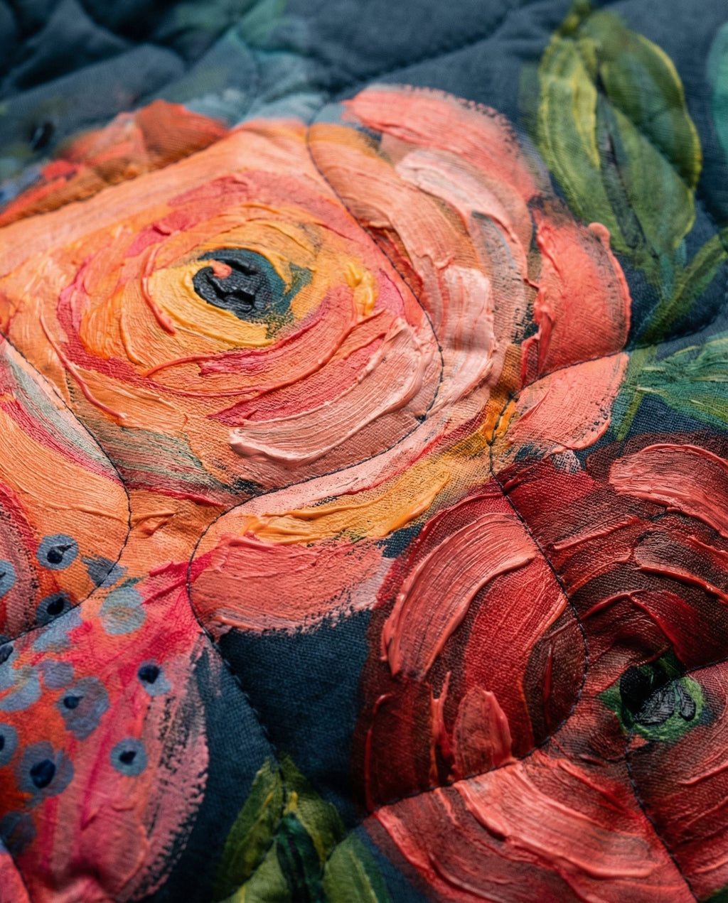 Ruth | Vintage Floral Print Quilted Jacket