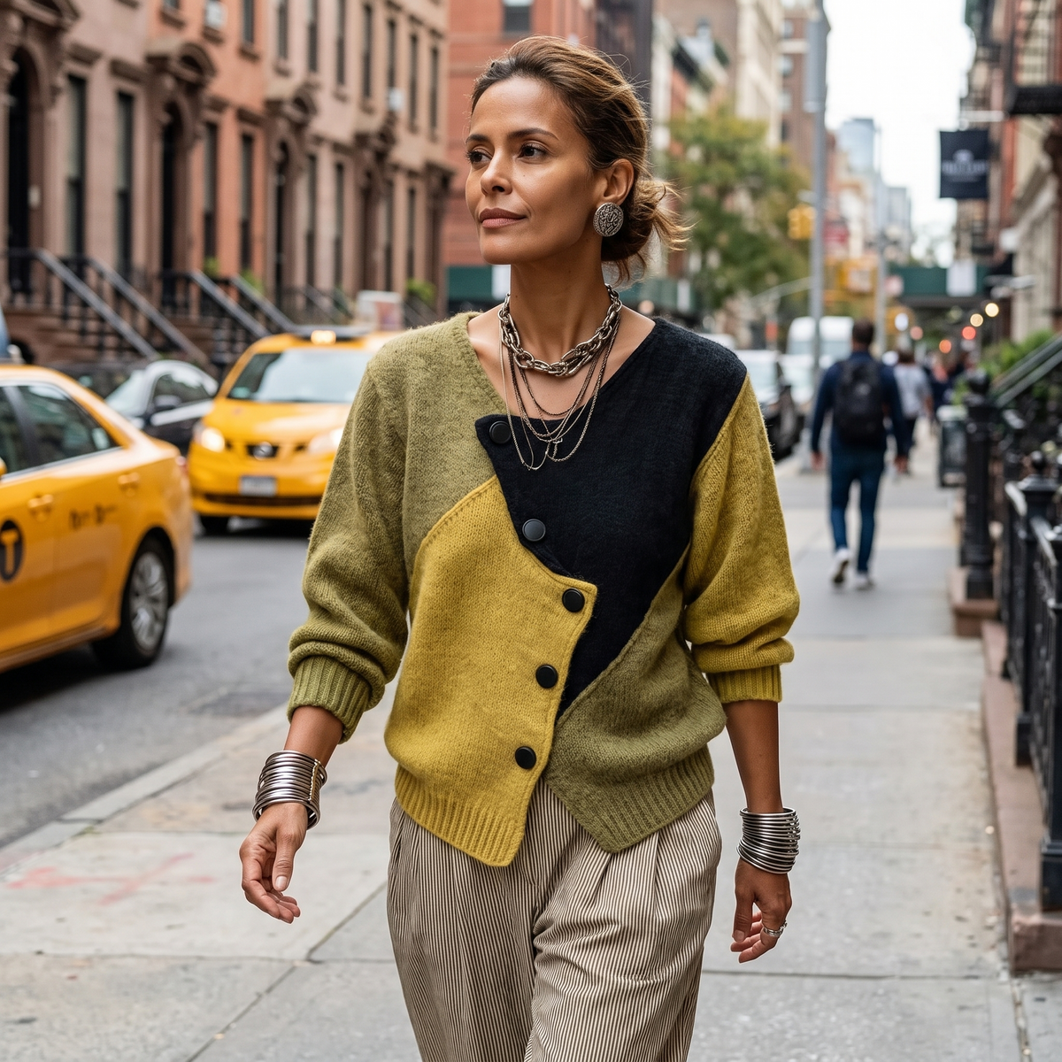 Esther | Weston Color-Block Knit Sweater