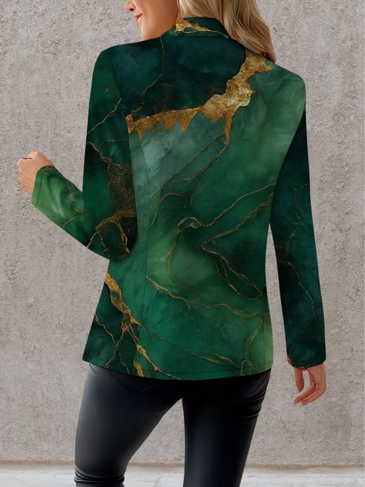 Willow | Emerald Marble Blazer