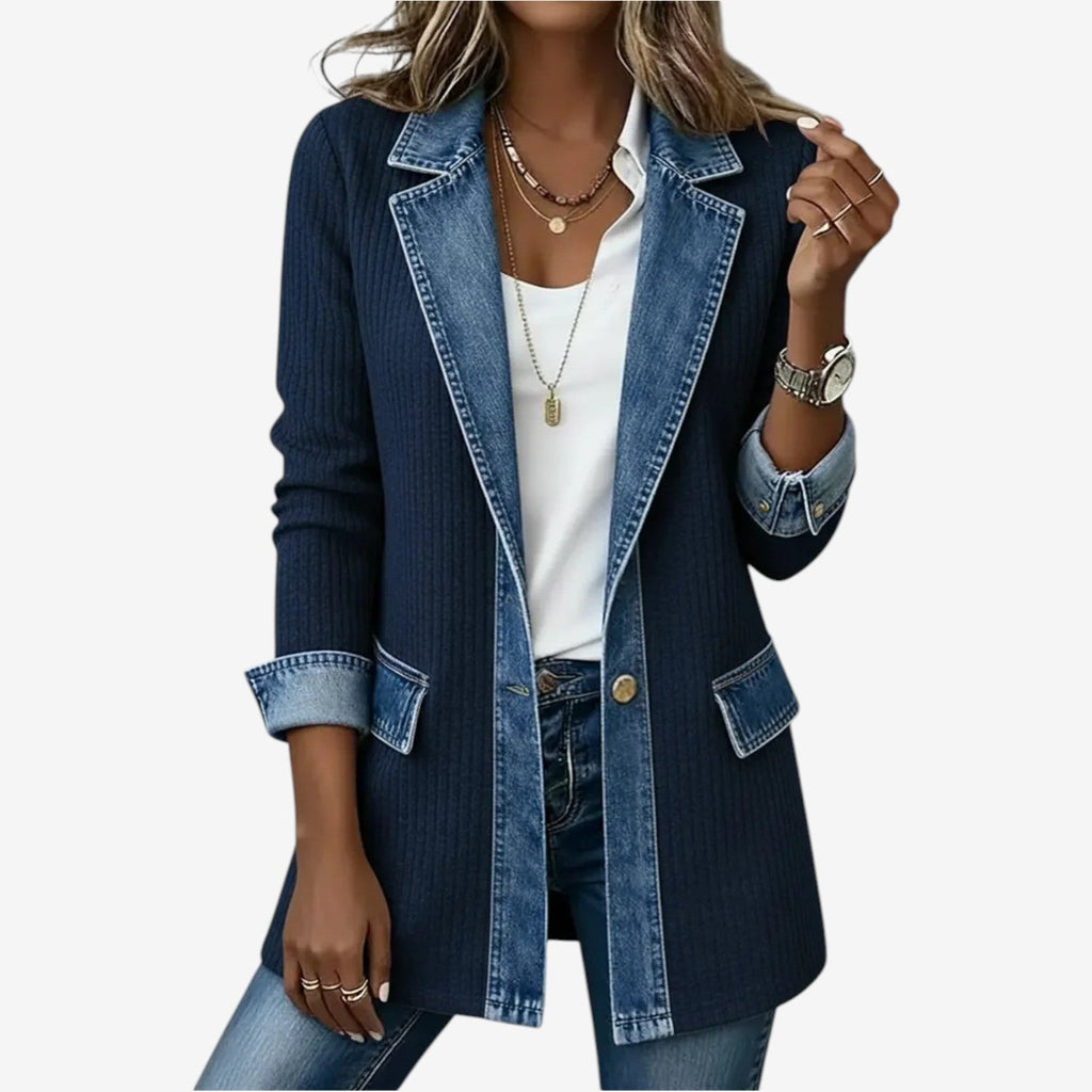Penelope | Elegant Layered Collar Button Jacket