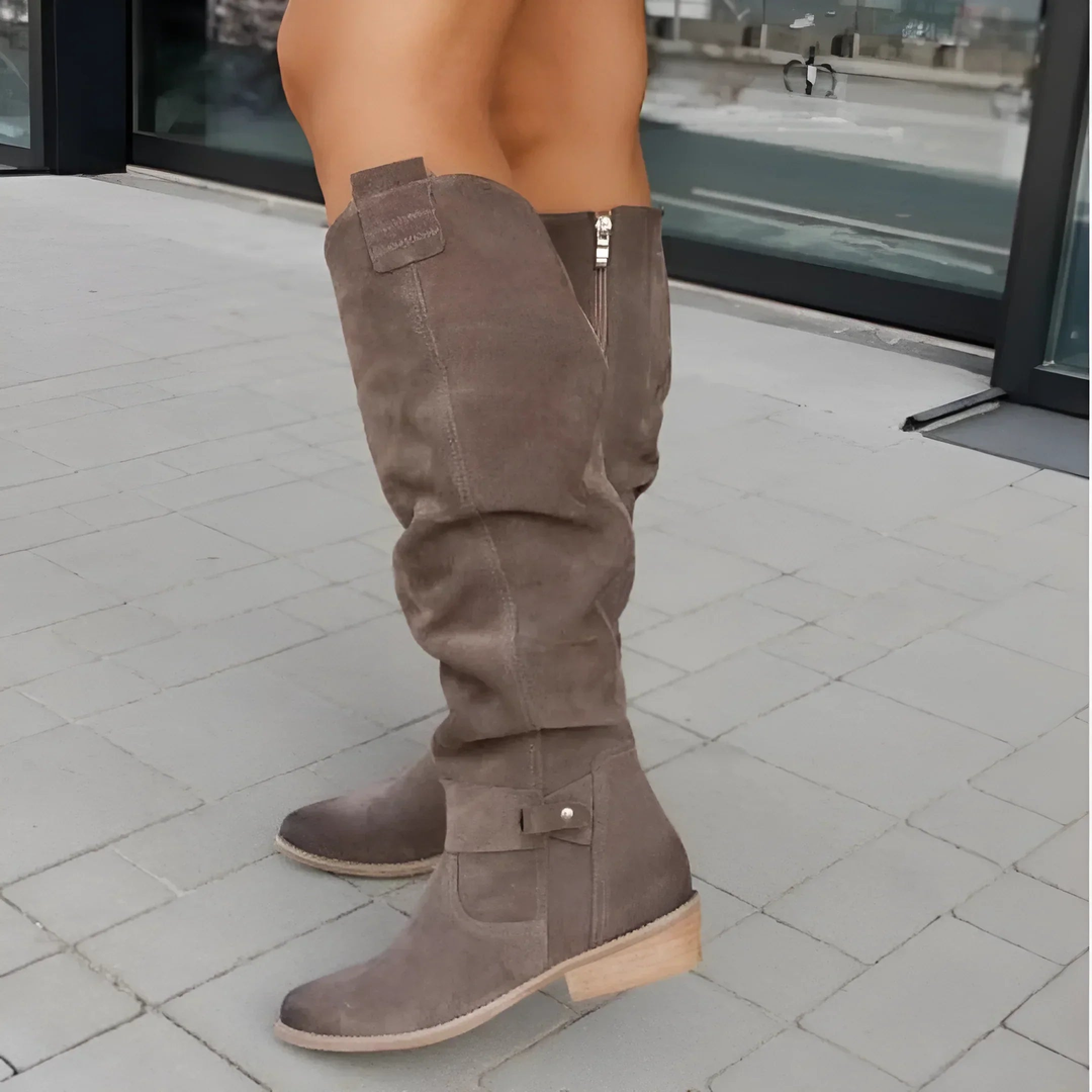 Sally | Madeleine Knee-High Suede Boots