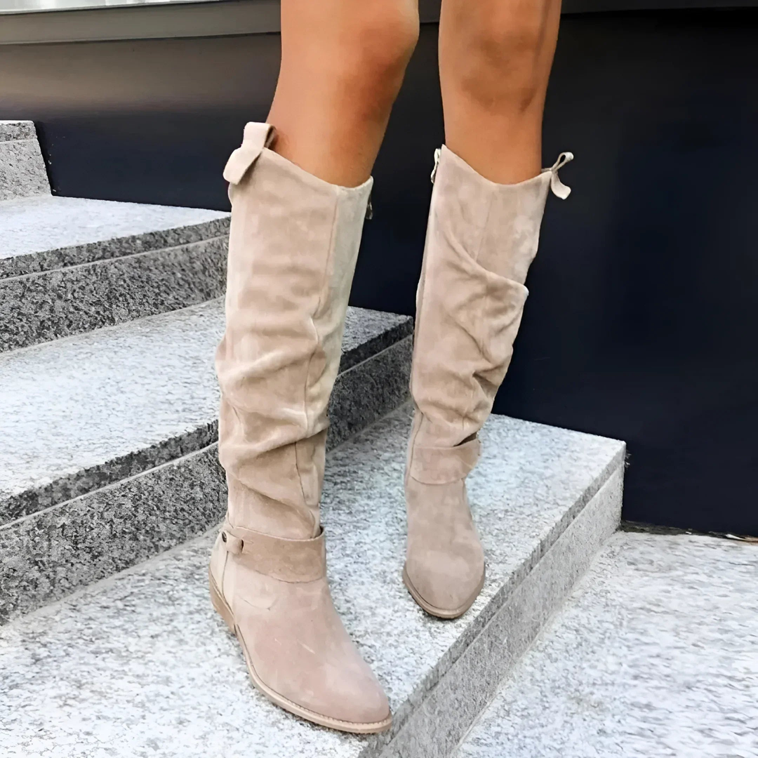 Sally | Madeleine Knee-High Suede Boots
