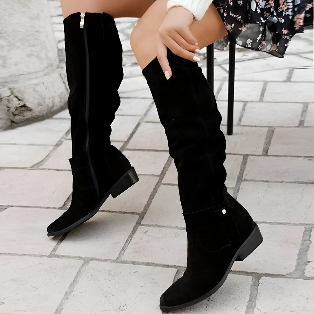 Sally | Madeleine Knee-High Suede Boots